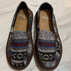 Dije of California Lamo Colorful Casual Moccasin Loafer Slip On Size 7 Boho